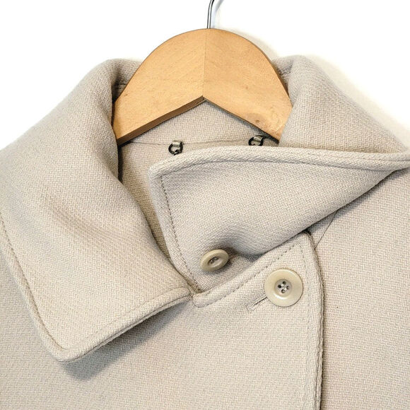 J.Crew Stadium Cloth Wool Cream Peacoat Double Breasted Classic Winter Coat 10T - Picture 5 of 16